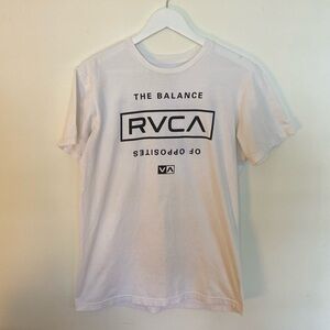 Mens RVCA Standard SS Tee, White - Medium